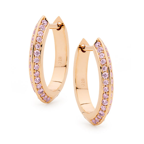 Desert Rose Earrings with pink diamonds from the Argyle mine EDJE010
