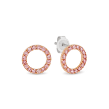 Load image into Gallery viewer, Desert Rose Earrings with Argyle Pink Diamonds EDJE023