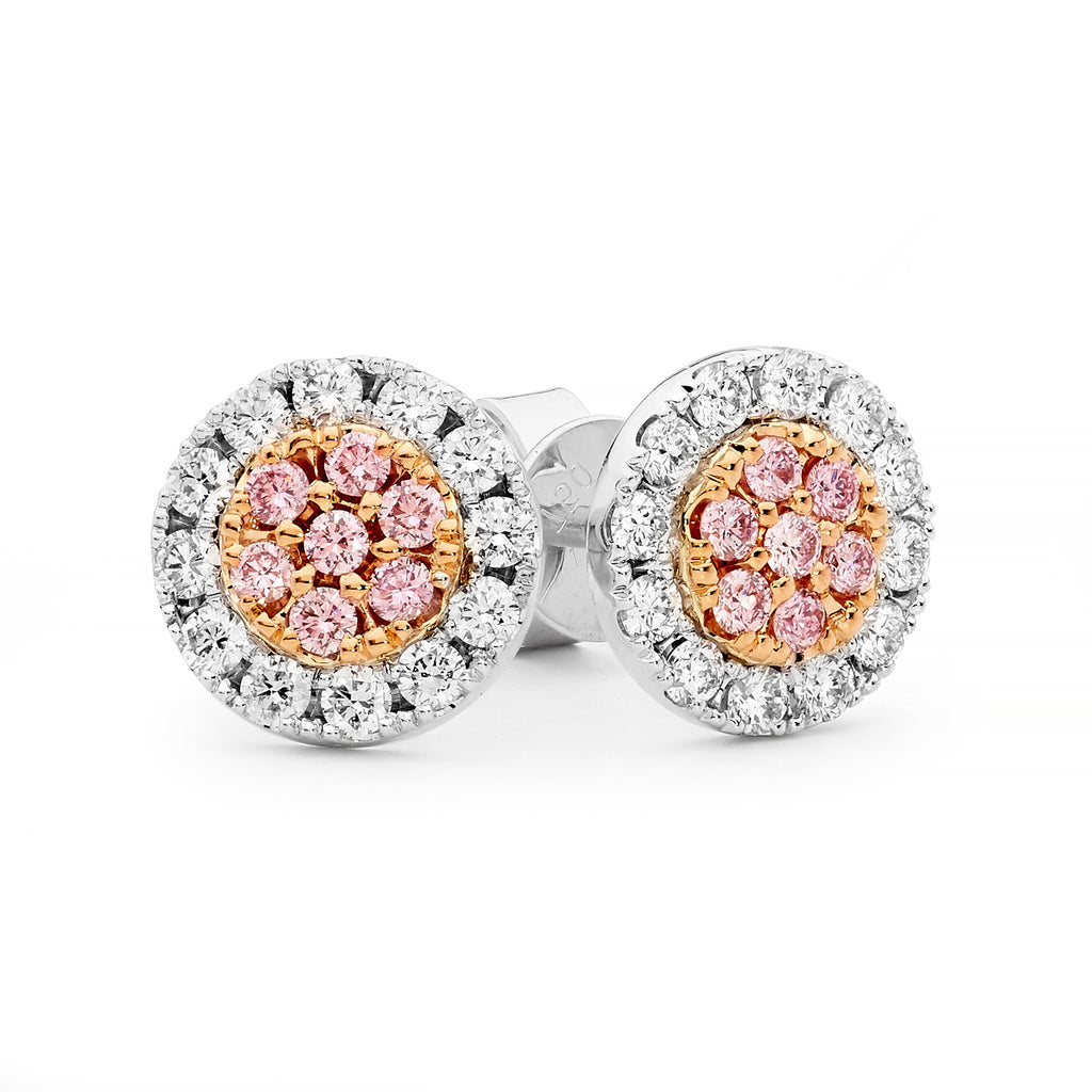 Desert Rose Earrings with Argyle Pink Diamonds EDJE029 PC2
