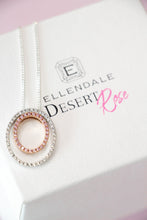 Load image into Gallery viewer, Desert Rose Pendant with pink diamonds from the Argyle mine and White Diamonds EDJP046