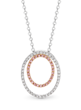 Load image into Gallery viewer, Desert Rose Pendant with Argyle Pink and White Diamonds EDJP046