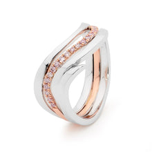 Load image into Gallery viewer, Desert Rose Ring with Argyle Pink and White Diamonds EDJR017