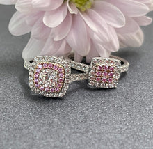 Load image into Gallery viewer, Desert Rose Ring with pink diamonds from the Argyle mine and White Diamonds EDJR046