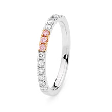 Load image into Gallery viewer, Desert Rose Ring with Argyle Pink and White Diamonds EDJW011