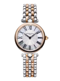 FREDERIQUE CONSTANT CLASSICS ART DECO ROUND LADIES QUARTZ WATCH 2 TONE RG
