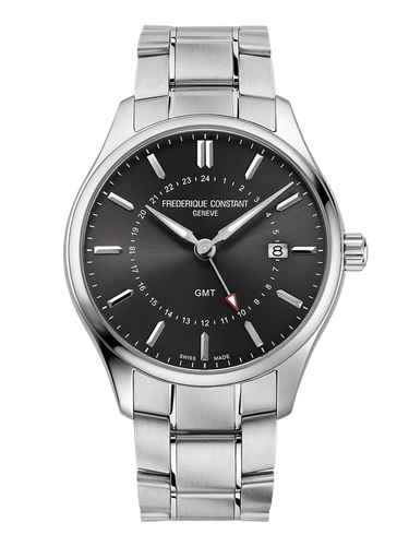 FREDERIQUE CONSTANT CLASSICS QUARTZ GMT ON BRACELET
