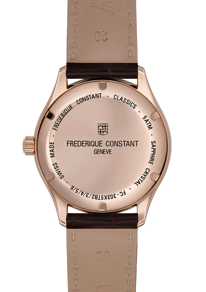FREDERIQUE CONSTANT CLASSICS INDEX AUTOMATIC SILVER DIAL RG PLATED