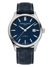 Load image into Gallery viewer, FREDERIQUE CONSTANT CLASSICS INDEX AUTOMATIC BLUE DIAL ON LEATHER STRAP