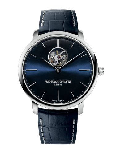 FREDERIQUE CONSTANT SLIMLINE HEART BEAT AUTOMATIC BLUE DIAL