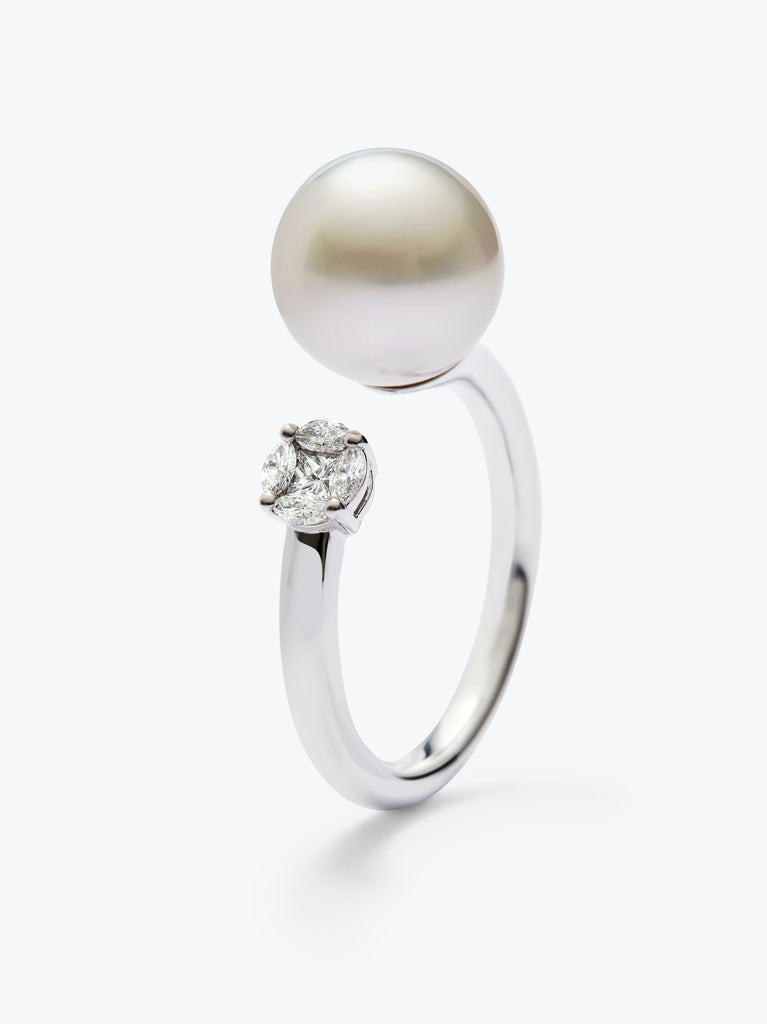 Autore Pearls 18k WG South Sea Pearl and Diamond Ring