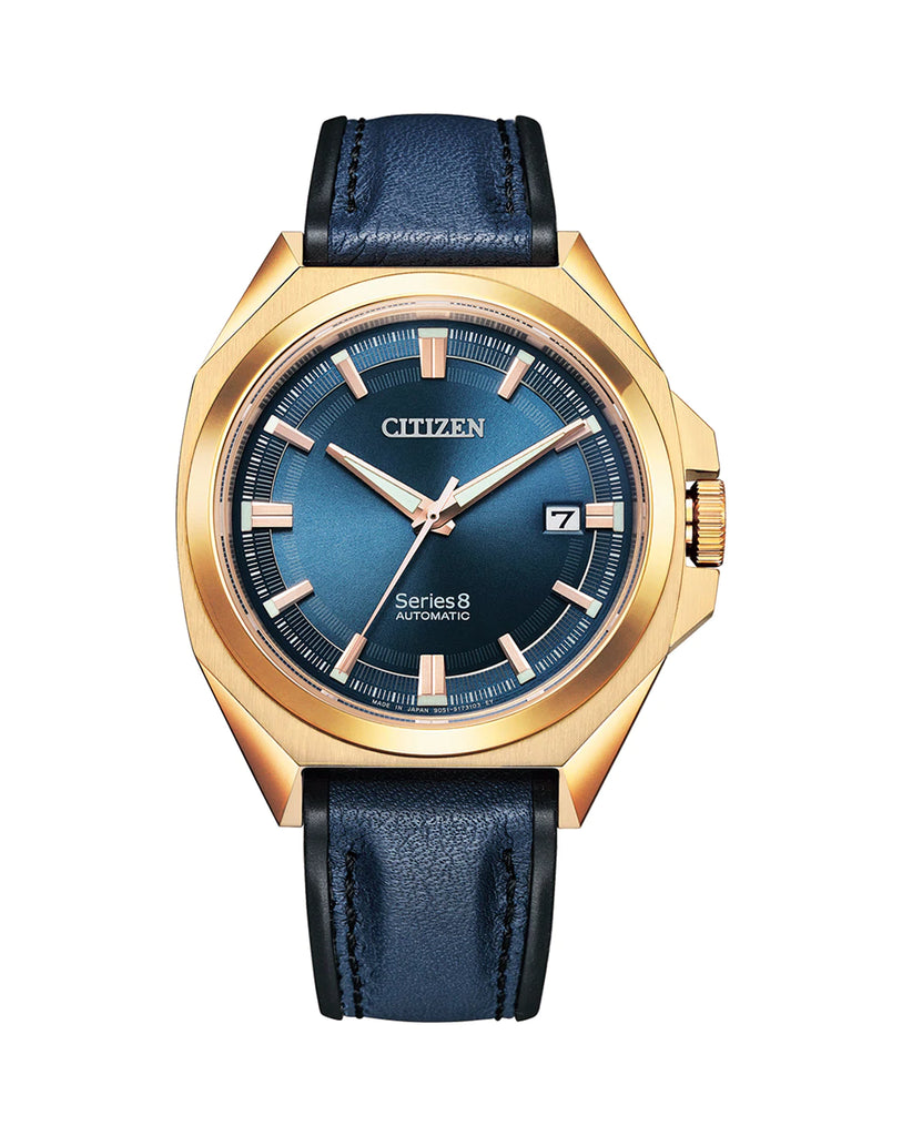 Citizen Series 8 Blue Gold Plating Leather NB6012-18L