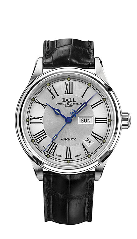 Ball Watch Trainmaster Roman on Leather