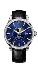 Load image into Gallery viewer, Ball Watch Trainmaster Moon Phase Blue on Leather