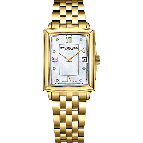 Raymond Weil Toccata Gold Quartz Diamond Dial 22.6 x 28.1 mm on Bracelet