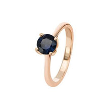 Load image into Gallery viewer, Olivia Ring Natural Australian Blue Sapphire in 9k Rose Gold