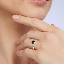 Load image into Gallery viewer, Olivia Ring Natural Australian Green Sapphire in 9k Yellow Gold