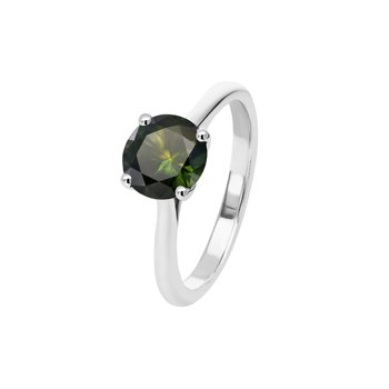 Olivia Ring Natural Australian Green Sapphire in 9k Yellow Gold