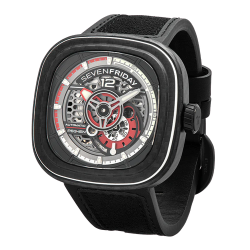 SEVENFRIDAY PS3/02 -RUBY CARBON LIMITED EDITION