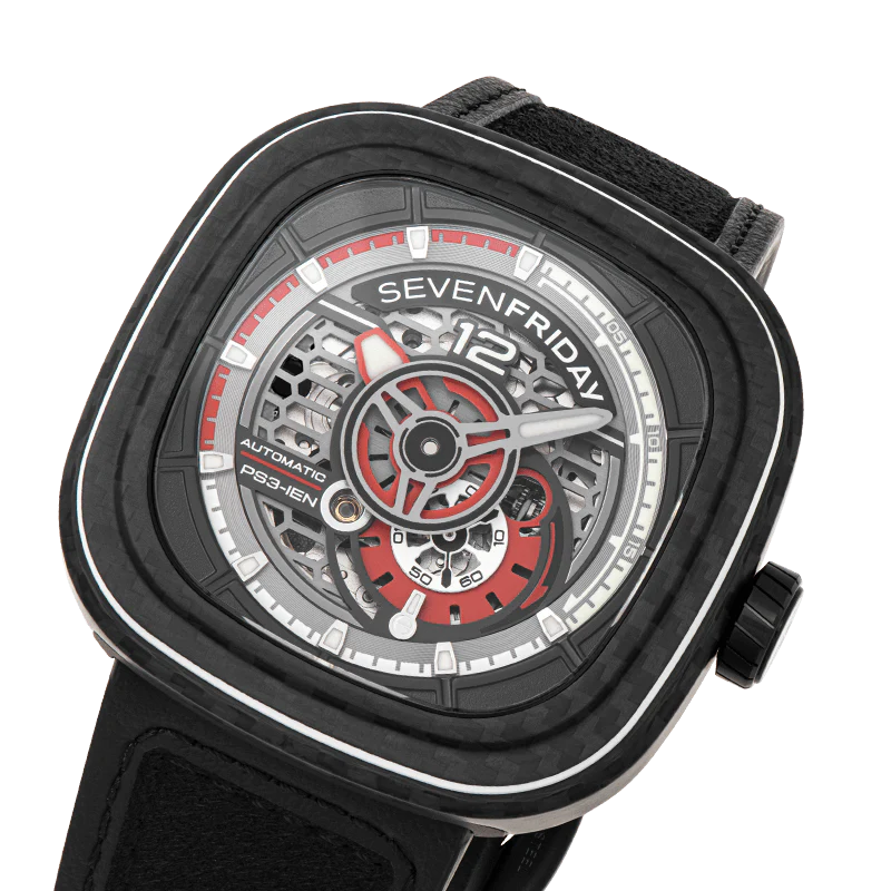 SEVENFRIDAY PS3/02 -RUBY CARBON LIMITED EDITION