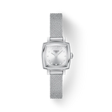 TISSOT LOVELY SQUARE SILVER DIAL QUARTZ WATCH ON BRACELET