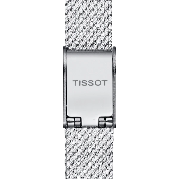 TISSOT LOVELY SQUARE SILVER DIAL QUARTZ WATCH ON BRACELET