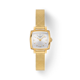 TISSOT LOVELY SQUARE GOLD PVD QUARTZ WATCH ON BRACELET