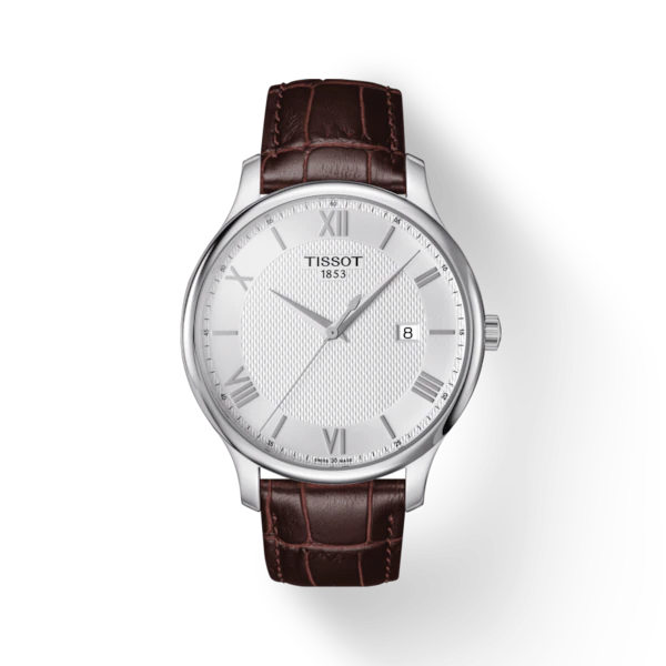 TISSOT TRADITION ON SILVER LEATHER