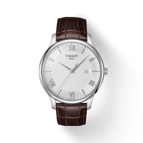TISSOT TRADITION ON SILVER LEATHER
