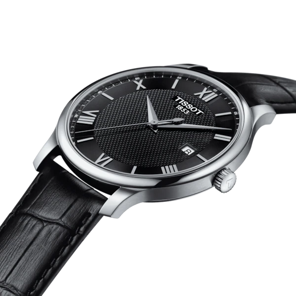 TISSOT TRADITION BLACK ON LEATHER