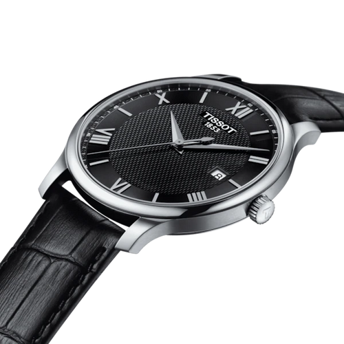 TISSOT TRADITION BLACK ON LEATHER