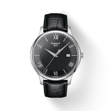 Load image into Gallery viewer, TISSOT TRADITION BLACK ON LEATHER