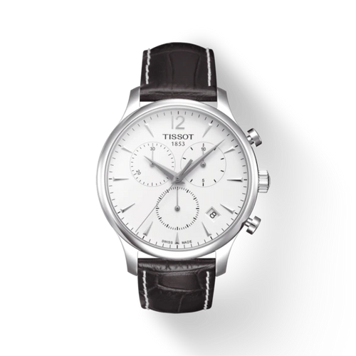 TISSOT TRADITION CHRONOGRAPH WHITE ON LEATHER