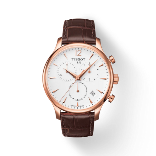 TISSOT TRADITION CHRONOGRAPH RG ON LEATHER no