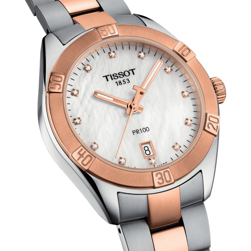 TISSOT PR 100 SPORT CHIC ON BRACELET 2 TONES
