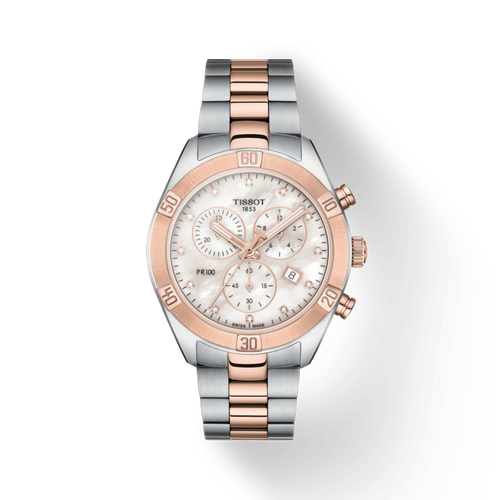TISSOT PR 100 SPORT CHIC CHRONOGRAPH MOP 2 TONES