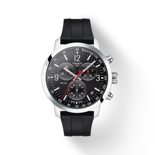 TISSOT PRC 200 CHRONOGRAPH BLACK ON RUBBER