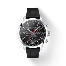 Load image into Gallery viewer, TISSOT PRC 200 CHRONOGRAPH BLACK ON RUBBER