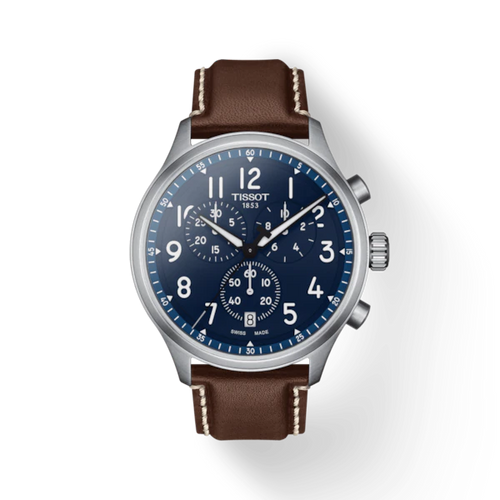TISSOT CHRONO XL VINTAGE BLUE ON LEATHER