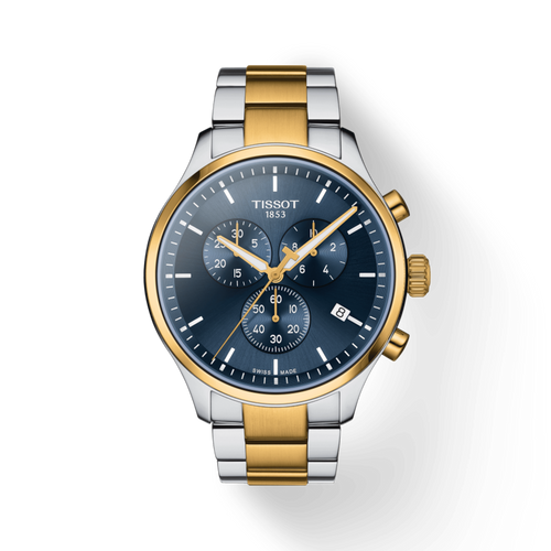 TISSOT CHRONO XL CLASSIC BLUE 2 TONES BRACELET