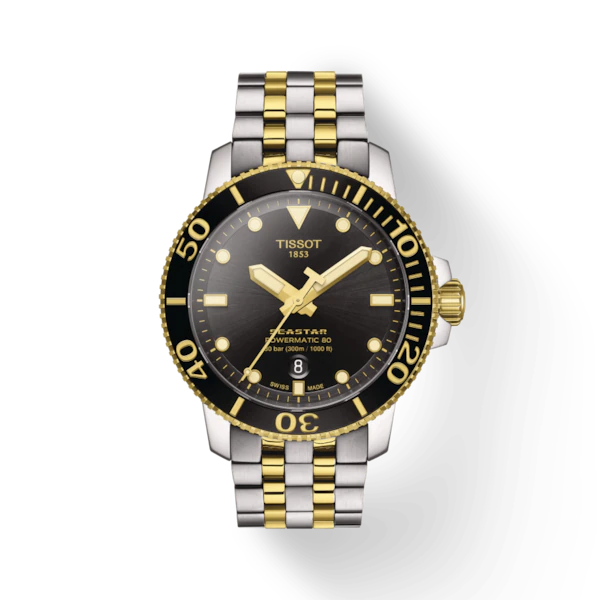 TISSOT SEASTAR 1000 POWERMATIC 80 BLACK 2 tones