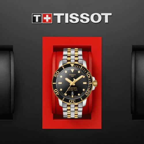 TISSOT SEASTAR 1000 POWERMATIC 80 BLACK 2 tones
