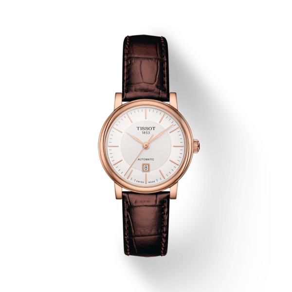 TISSOT CARSON PREMIUM LADY RG PVD ON LEATHER