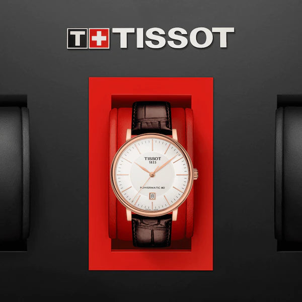 TISSOT CARSON PREMIUM POWERMATIC 80 ON LEATHER