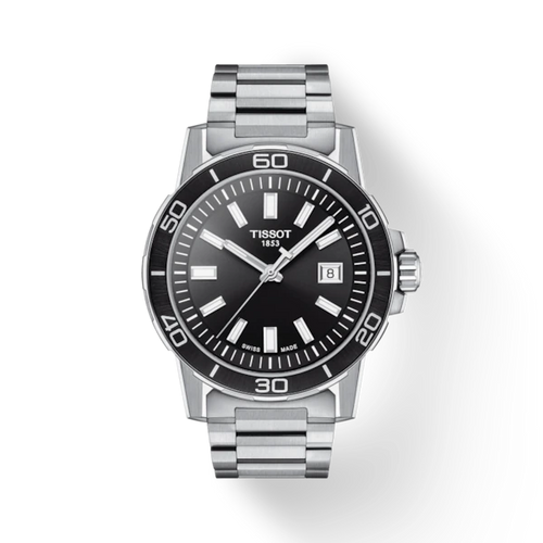 TISSOT SUPERSPORT GENT BLACK ON BRACELET