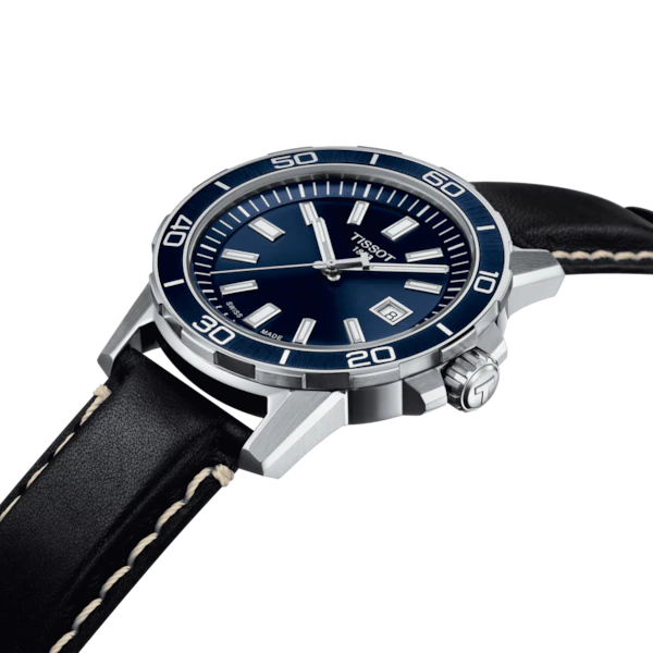 TISSOT SUPERSPORT GENT BLUE ON LEATHER