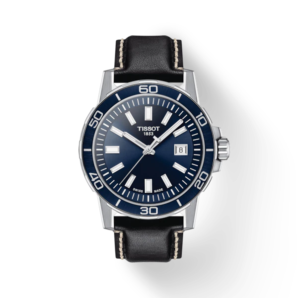 TISSOT SUPERSPORT GENT BLUE ON LEATHER