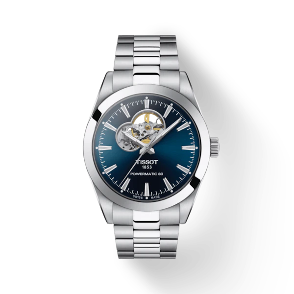 Tissot Gentleman Powermatic 80 Open Heart Blue