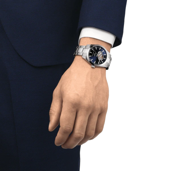 Tissot Gentleman Powermatic 80 Open Heart Blue