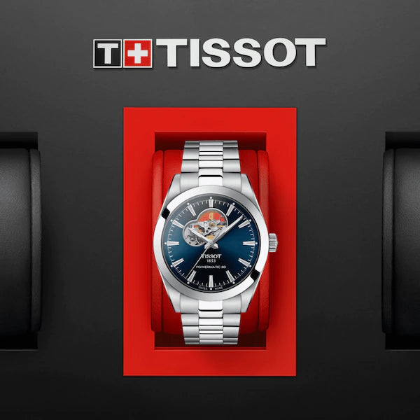 Tissot Gentleman Powermatic 80 Open Heart Blue