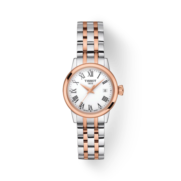 TISSOT CLASSIC DREAM LADY RG 2 TONES QUARTZ WATCH